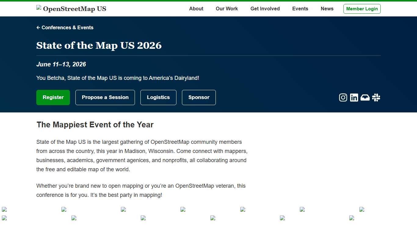 State of the Map US 2026 OpenStreetMap US